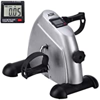 AGM Mini bicicleta de apartamento con monitor digital y pedal antideslizante- ligera- fácil de usar- almacenamiento y…